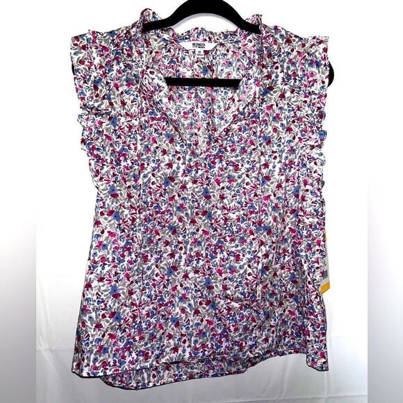 NWT BB Dakota Steve Madden Pink & Blue Floral Sleeveless Ditsy Top- Size Medium - Picture 4 of 10